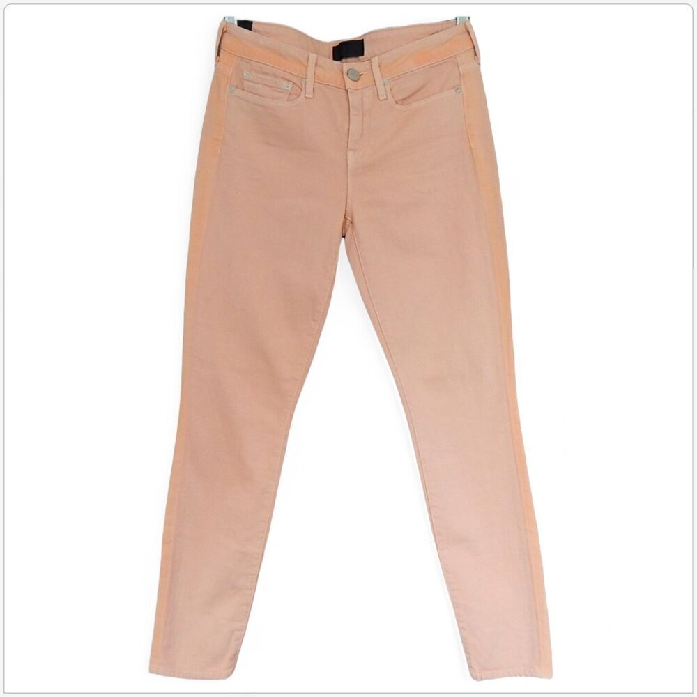 Vince Peach Coral Wash Stretch Denim Dylan Skinny Jeans Summer Pastel Size 28